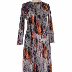 Mikah velvet feel dress Wear Vibrant Long Sleeve Dress